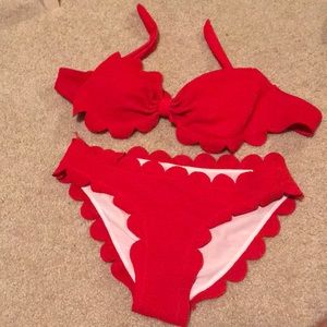 Red bikini swimsuit